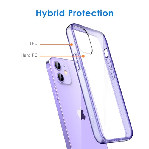 Image of JETech Case for iPhone 12 /12 Pro, Anti-Yellowing, Deep Purple