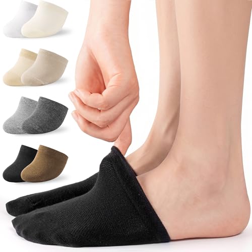 Sofier No Show Socks Womens Toe Socks & Half Socks Non-Slip Invisible Liner Socks for Mules Clogs & Flats Wear 8 Pairs