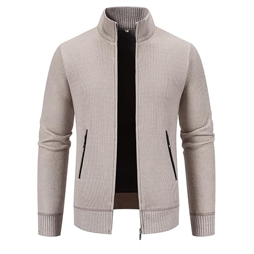 Amazon.com: Mens Full Zip Cardigan Sweaters Unisex Relax Fit