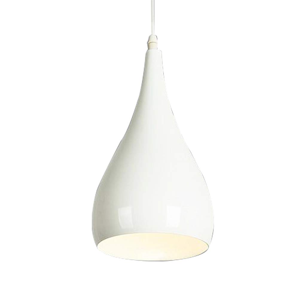 Mengjay Loft Chandelier Pendant loft Lighting Aluminum lampshade Living Room Dining Room Cafe bar Decoration Lamps E27 Socket Ø16cm Hanging lamp Indoor Ceiling Light (White)