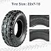 MaxAuto 22x7-10 22-7-10 Front ATV Tires Quad Sport ATV UTV Tires 22x7x10 4-Ply Mud Sand Snow and Rock Tire Tubeless Knobby Sport-tires, Set of 2