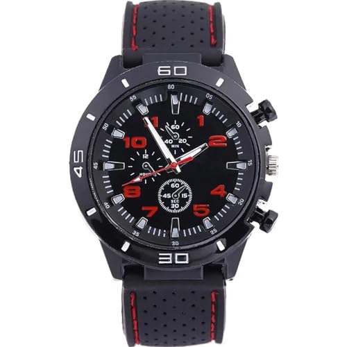 Relógio Masculino Esporte Fino Com Pulseira De Borracha Esportivo Analógico De Pulso Sport (Preto e
