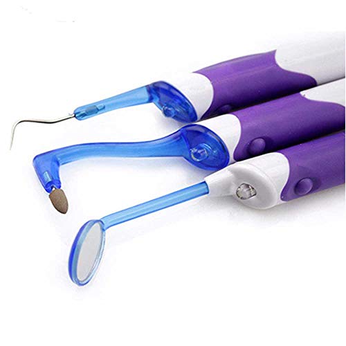 LED Lighted Scaler with dental Mirror, stain remover oral hygience