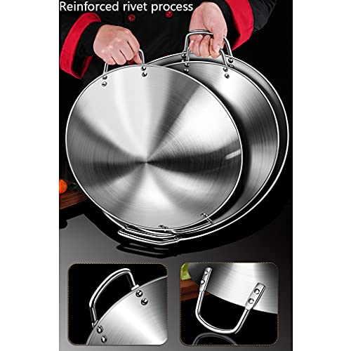 Wok de acero inoxidable 34cm diseño tradicional con asas miniatura 6