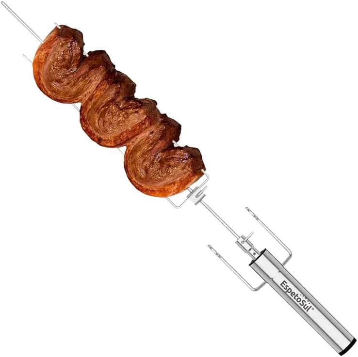 Single Automatic Spinning Barbecue Skewer, Battery Operated Portable Barbecue Spinning Skewer