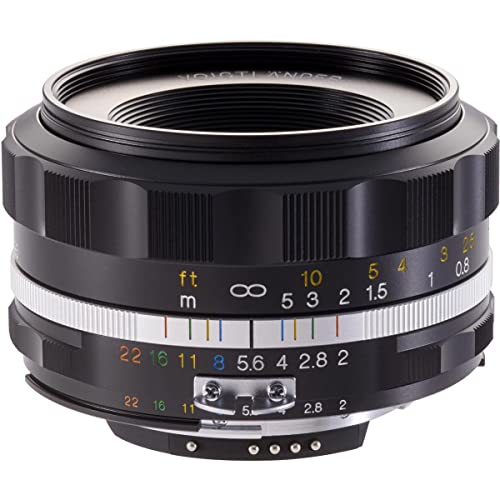 Voigtlander Ultron 40mm f/2 SL-II S Aspherical Compact Manual Focus Lens for Nikon - Black Rim