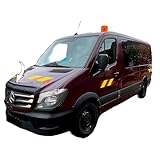 Oneway Motorhaubenschutz kompatibel mit Mercedes Sprinter W906 Facelift 2014-2018 - Version 2 - Mattschwarz