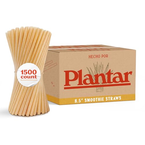 Pitillos compostables de agave, paquete de 1500 unidades miniatura 1