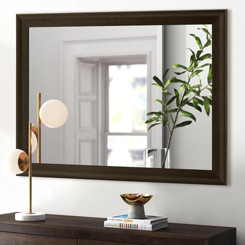 Rustic Wood Wall Mirror for Bathroom,Rectangle Large 30 x 40 inch Mirror