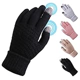 Diseño: Guantes Touch screen, Las partes del pulgar y el índice tienen un diseño de pantalla táctil, por lo que puede sentirse cómodo usando su teléfono y otros dispositivos de pantalla táctil incluso en el frío al aire libre