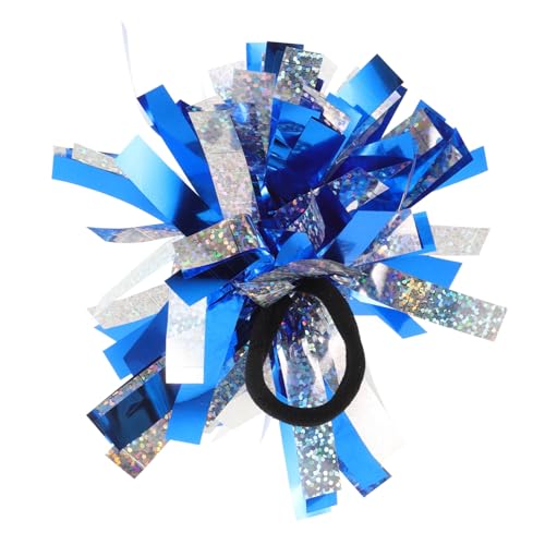 Parliky Pom Poms per Blu e Argento Accessori Morbidi per Capelli e Polso Decorazioni Multiuso per Cheerleading Feste e Spettacoli da Pompon Festivi per Ragazzi e Ragazze