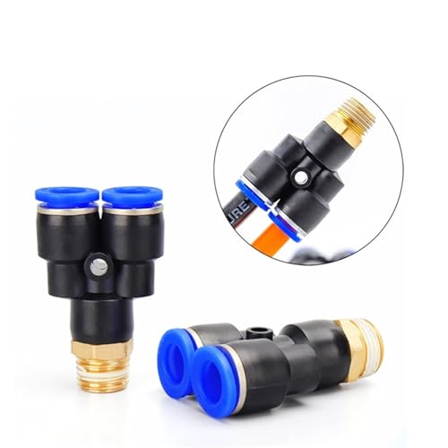 Conector neumático tipo PX 6mm con rosca macho 3/8 para tubo de aire comprimido 5