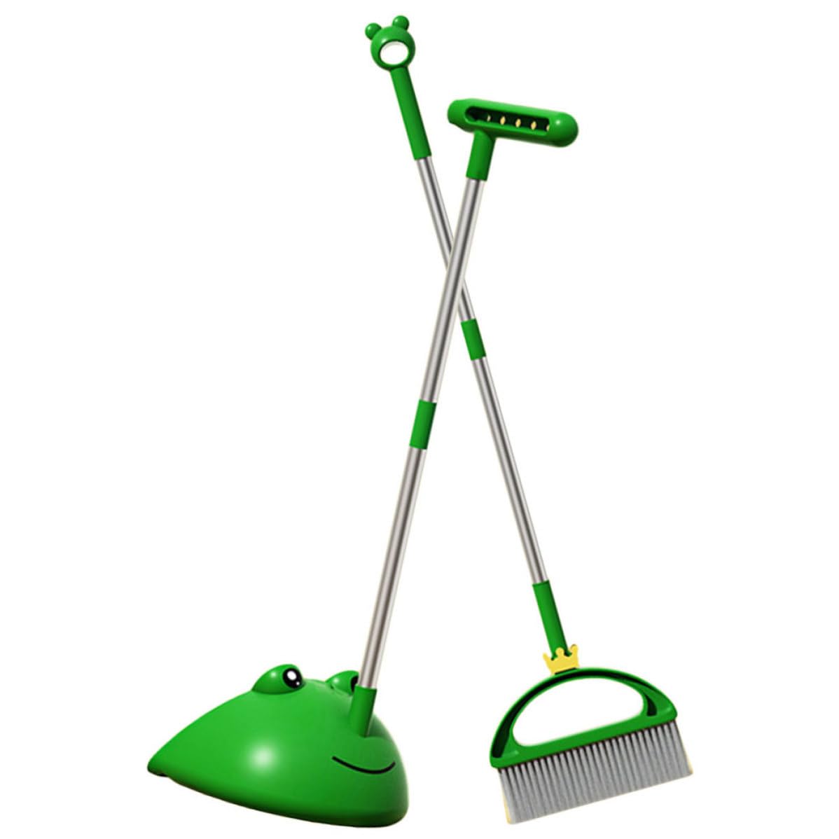 Operitacx Juego de Escoba y Recogedor Mango Ergonómico, Materiales PP y Pet, Adecuado para Limpiar Suelos Superficie Hogar