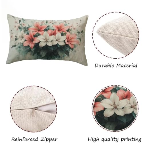 Housse de coussin imperméable aspect lin avec fermeture éclair cachée pour l'extérieur - 6