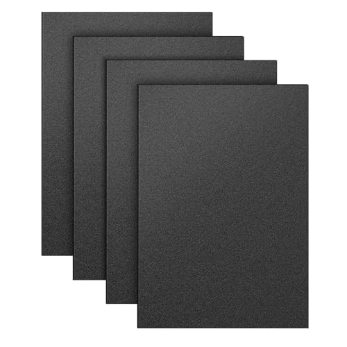 Image of 4 Pack Black ABS Plastic Sheet 12 inch x 16 inch 1 /8 inch Thick (3mm), High Tensile and Impact Strength Moldable Plastic Sheet Plexiglass Sheet, DIY Material for Home Decor,Handicrafts