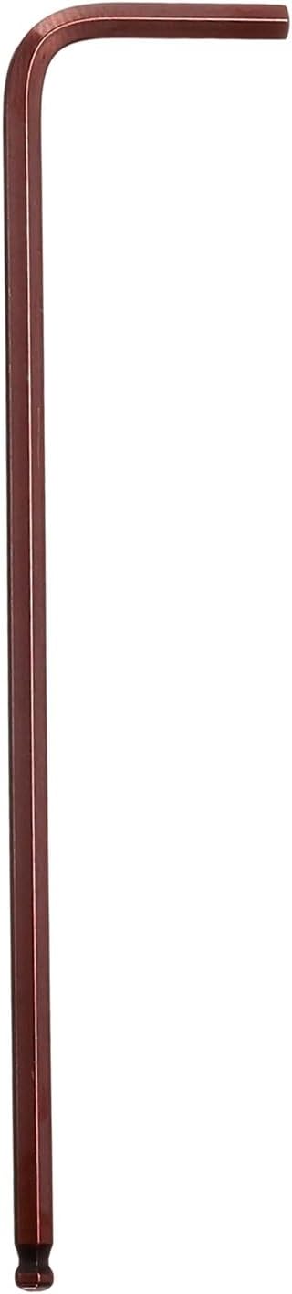 HARFINGTON Ball End Hex Key Wrench 7/64" SAE S2 Steel Long Arm L-Shape Hexagon Wrenches Repairing Tool for Home Bike Motorcycle Repair, Red Brown