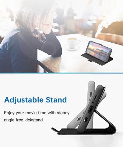 Aunote Samsung Galaxy S8 Case Wallet, Samsung Galaxy S8 Flip Case, Slim Leather/Folio Galaxy S8 Case,Full Protective Cover With Card Holder, Samsung S8 Phone Case For Galaxie 5.8 Inch Black #TOP4