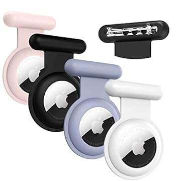 Suporte para Airtag da Apple para crianças, pacote com 4, rastreador GPS, as etiquetas ocultas com pino são adequadas para crianças, idosos, mochilas, bagagens.