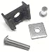 Produktbild 20x Auflagebock Befestigung Doppelstabzaun Zaun+Plättchen+Schraube 5,5+Niet M8 Normal Schwarz 9 mm