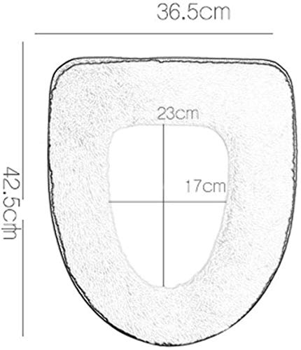 YLKCU 2 Stück Soft Badezimmer Toilettensitzbezug, Toilettensitz Sitzbezug 2 Stück European Fluff Paste Toilettensitzkissen Toilettenschüssel Matte Verdicken Allzwecktoilette – Bild 3