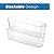 Set Of 6 Refrigerator Organizer Bins - Stackable Fridge Organizers for Freezer, Kitchen, Countertops, Cabinets - Clear Plastic Pantry Storage Racks