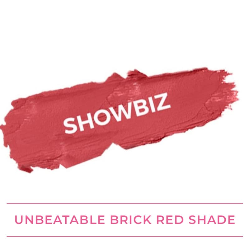 Image of PRAUSH BEAUTY (Formerly Plume) Plush Matte Lipsticks Super Light & Hydrating, Long Lasting, Rich Pigment, Smooth Soft Matte Finish, Showbiz, 4g