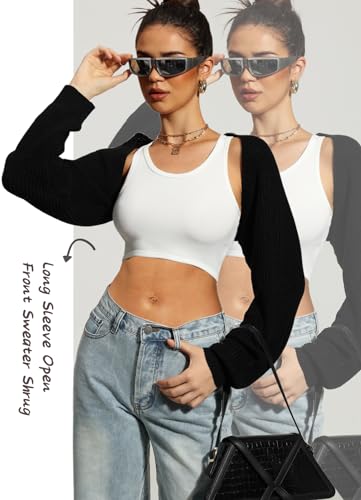 Image of Navneet Women Knit Bolero Shoulder Shrug Sweater Cropped Cardigan