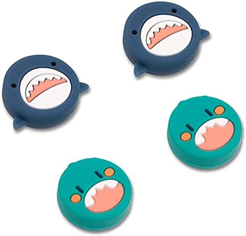 DLseego Thumb Grips Set, 4 PCS Thumbsticks Cover Silicone Joystick Caps for Switch/Switch Lite/OLED, Analog Stick Caps for Thumb Grips Controller, Pink and Yellow