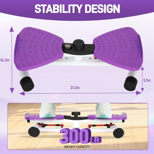 Image of Waist Twister Machine for Home, 300lbs Capacity Ab Twister Board - Noiseless Core Workout Equipment for Belly Fat Loss, Waist Training & Abs Exercise for Women & Men with Digital Tracker Time /Reps /Calories