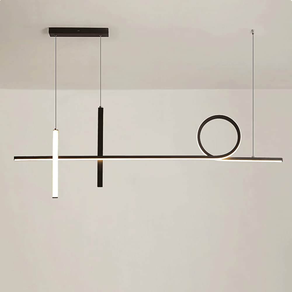Lampes à suspension LED modernes et lustre de salle à manger minimaliste en silicone