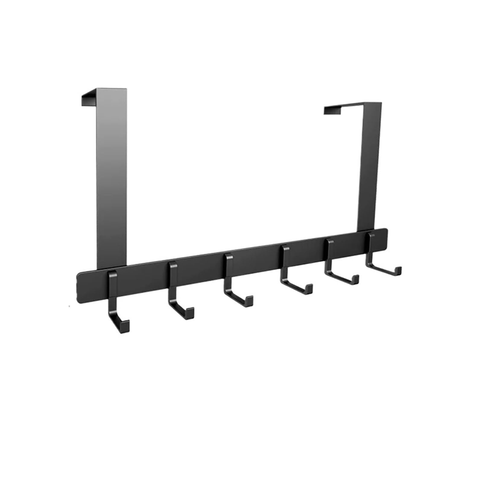 BARRINS Over The Door Hooks Storage Hooks Over The Door 6 Hooks Clothes Coat Hat Towel Hanger Home Organizer Rack Bathroom Kitchen Accessories Holder(White-18cm)