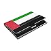 Porte-cartes de visite en acier inoxydable avec motif drapeau des Émirats arabes unis - En cuir synthétique - Pour homme et femme