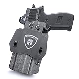 WARRIORLAND Sig P226 Holster OWB Kydex Holster Optics Cut: Sig Sauer P226 Full Size 4.4'' Pistol, Outside Waistband Open Carry P226 Holster with 1.75 Inch Paddle, Adj. Retention, Right Hand