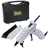 [ネセクト] 強力グルーガンセット AC100V/50W 専用収納ケース グルースティック白&黒 30本付 DIY[日本国内企画品] (スノーホワイト)