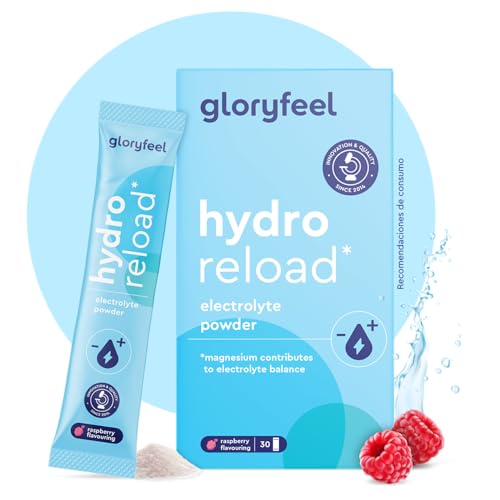 Electrolitos Hidratación FRAMBUESA - 30 Sobres, 1590mg Sales Minerales para el deporte y la recuperación - Bebida isotónica baja en azúcar y en calorías - Electrolitos en polvo con Vitamina C y B6