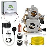 partszen TS410 Carburetor for Stihl TS420 Concrete Cut-Off Saw for Zama C1Q-S118 Replaces 4238 120 0600 Carb with Ignition Coil