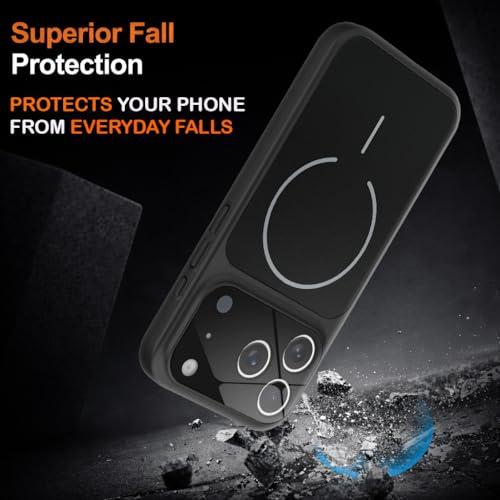 Image of SHINESTAR iPhone 17 Pro Max Case - Premium Shockproof Protective Cover, Wireless Charging Compatible, Slim & Durable Luxury Back Cover with Camera Protection (Black)