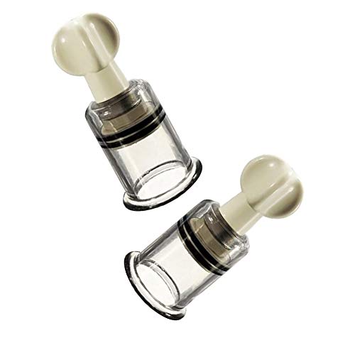 SXOVO Nippel Sucker Nippelsauger Brustwarzensauger für Frau Extra Stark Paar Set Transparent Klitoris Sauger 2 Stück (Mittel Φ3.1CM)
