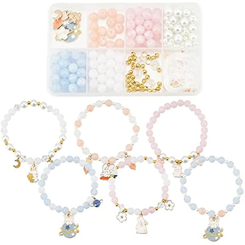 SUNNYCLUE DIY Easter Rabbit Charm Bracelet Kit Cover