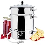 GARDIVO Dampfentsafter 8L Edelstahl, Fruchtentsafter, Saftmaschine für Obst und Gemüse,...