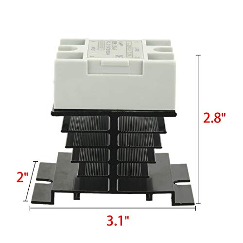 Tihood Ssr-25 Aa 25A Ac 80-250V To Ac 24V-380V Ssr Solid State Relay + Heat Sink (Ac To Ac 25A) #TOP1