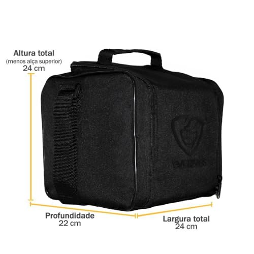 Bolsa Térmica Preta Basic Fitness Marmita Frasqueira Academia Dieta