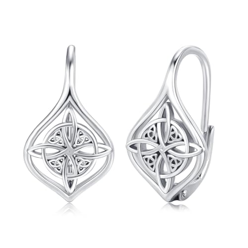 Leverback Earrings for Women Teen Girls 925 Sterling Silver Hypoallergenic Earrings for Sensitive Ears Vintage Jewelry Gifts for Mother’s Day