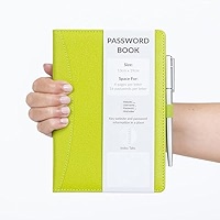 Password Book Alphabetical With Tabs - Secure Login Organiser For Websites, Username & Notes - Hardback A-Z Index Password Keeper With Pen (Navy - View #5