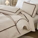 Herside Soft Taupe Bedding Set Brown Ball Duvet Cover Set Super King Size Solid Quilt Cover Aesthetic Pom Duvet Cover Set Vintage Rustic Duvet Cover Set Reversible Bedding with Zipper Closure