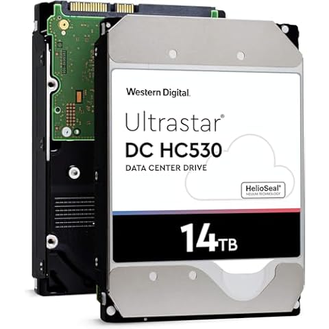 HGST WD Ultrastar DC HC530 14TB SATA 6Gb/s 3.5-Inch Data Center HDD - WUH721414ALE604 0F31152 (Renewed) Cover