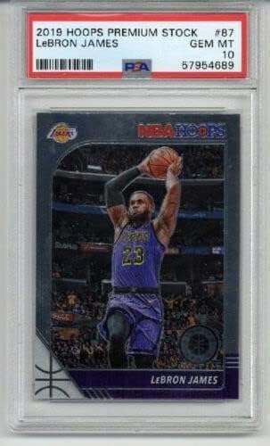 2019 HOOPS PREMIUM STOCK #87 LEBRON JAMES BASKETBALL CARD LA LAKERS RARE PSA 10