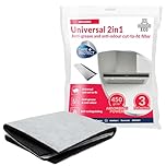 Care+Protect 2 in 1 Anti-Grease and Anti-Odour Filter for Hoods - Universal - Cut-to-Fit - High Absorption Power