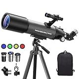 USCAMEL Teleskop für Astronomie Erwachsene Anfänger: 80mm Aperture 500mm Refraktor Teleskop...