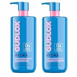 Gudlox Hydra Hyaluronic Acid Sulphate-Free Moisturising Shampoo & Conditioner Set – Daily Hydration for Dry, Dehydrated Hair (2 x 400ml)